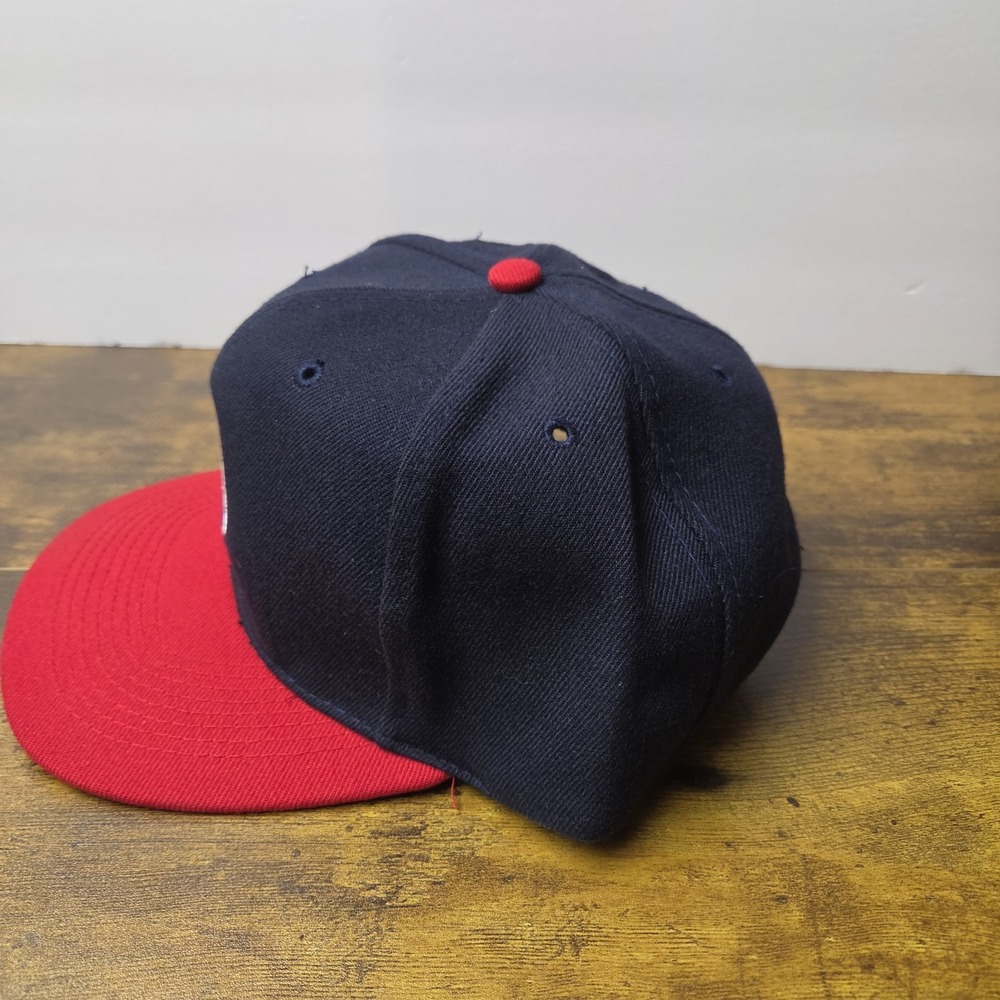 Vintage Pepsi Cola Globe Logo Snapback Hat Navy Red Green Underbrim Otto Cap 90s - Picture 3 of 7